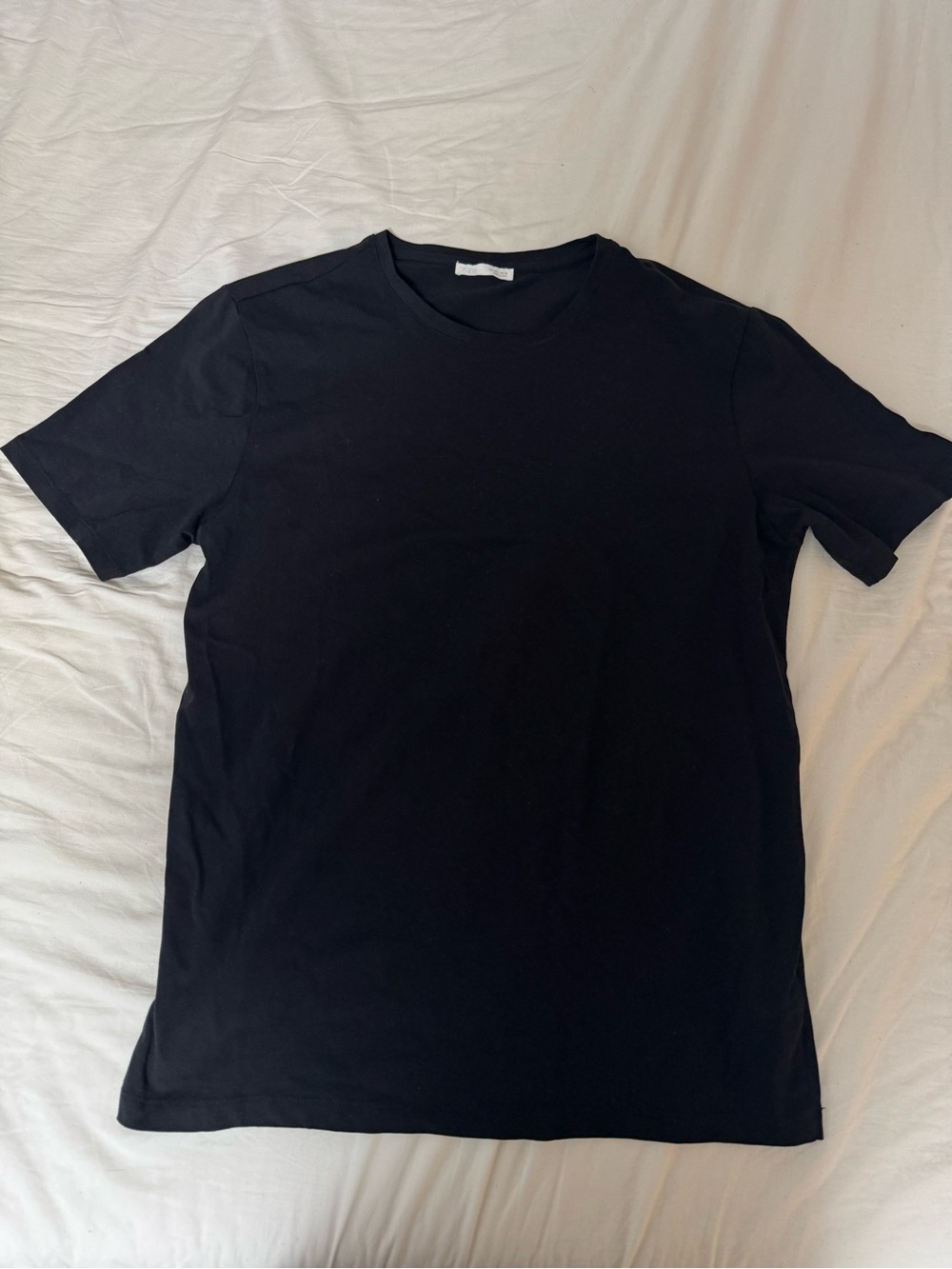 Zara Black Short Sleeve Crewneck Tee